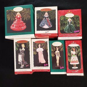 Hallmark Barbie Seven Ornaments NIB